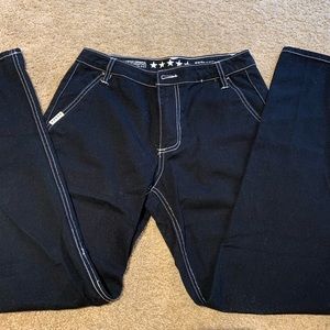 size 25 Five Star black straight jeans